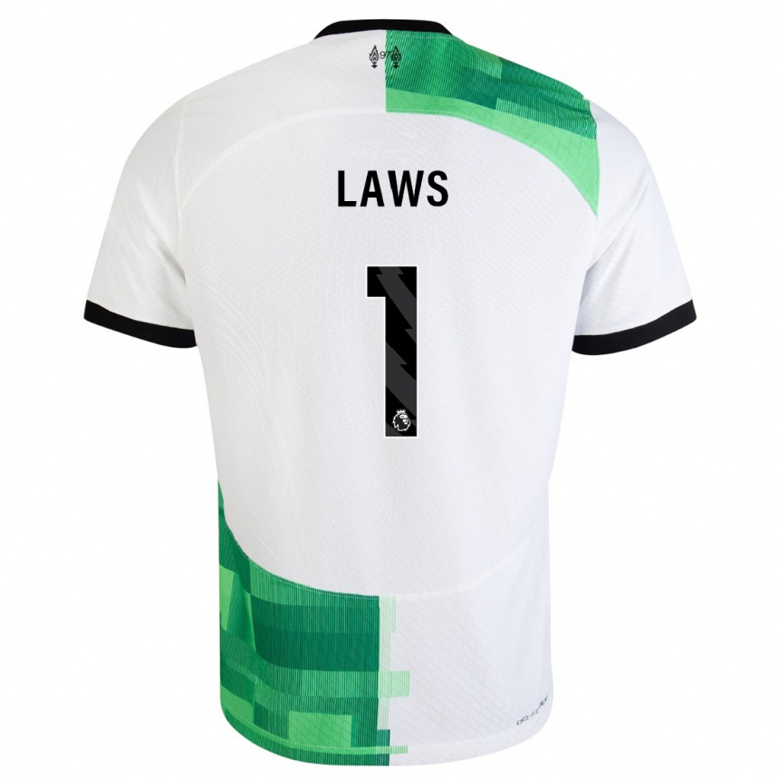 Mujer Fútbol Camiseta Rachael Laws #1 Blanco Verde 2ª Equipación 2023/24