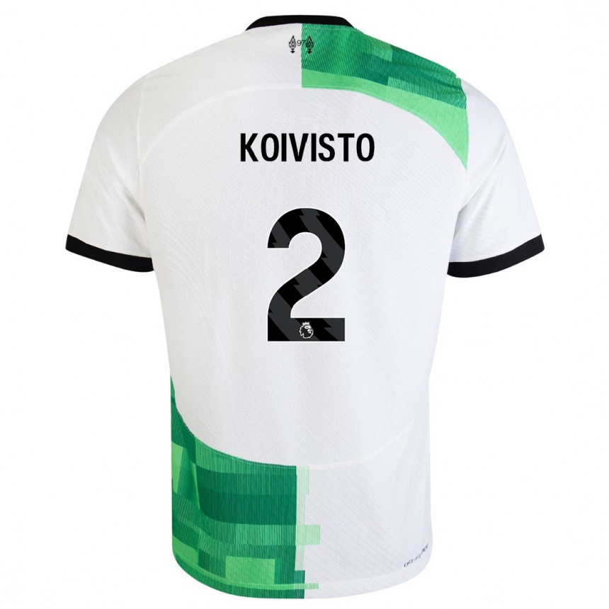 Mujer Fútbol Camiseta Emma Koivisto #2 Blanco Verde 2ª Equipación 2023/24