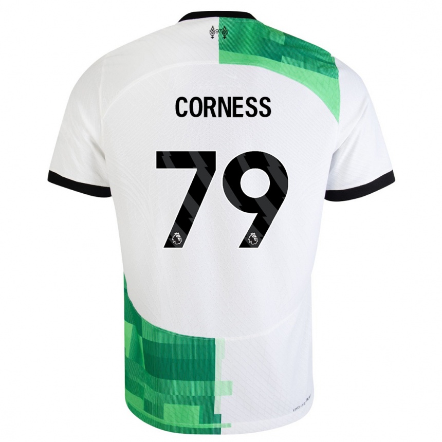 Mujer Fútbol Camiseta Dominic Corness #79 Blanco Verde 2ª Equipación 2023/24