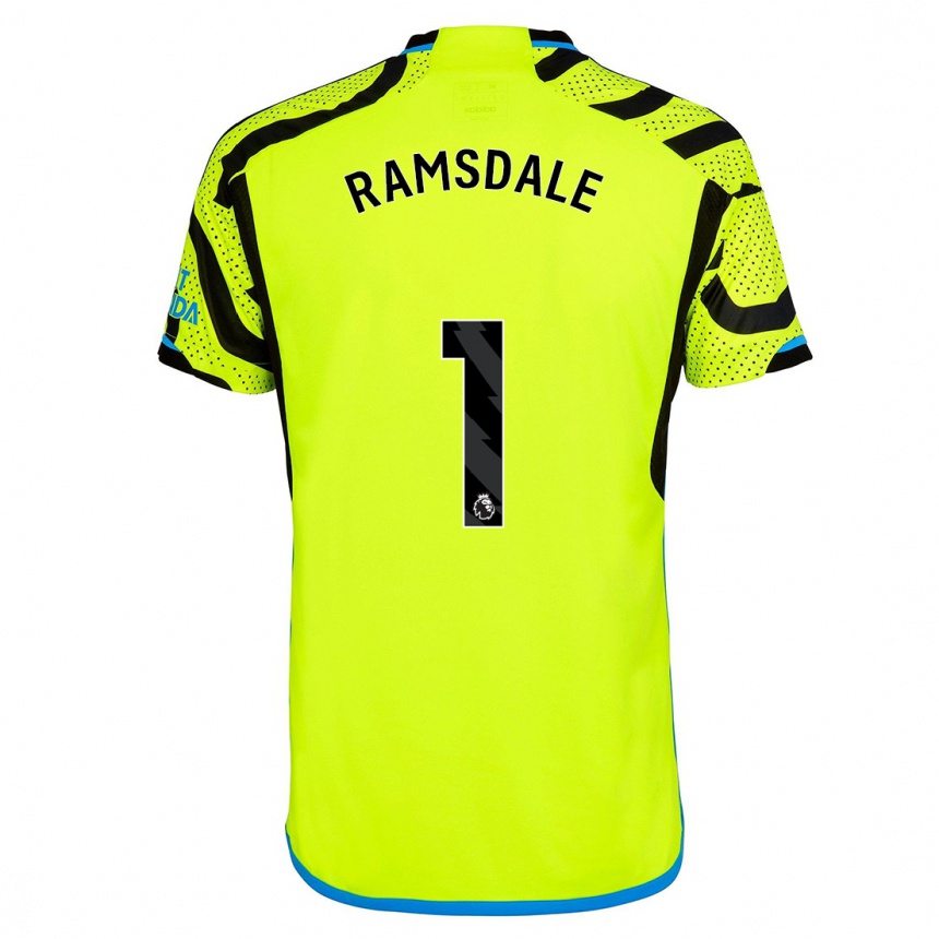 Mujer Fútbol Camiseta Aaron Ramsdale #1 Amarillo 2ª Equipación 2023/24