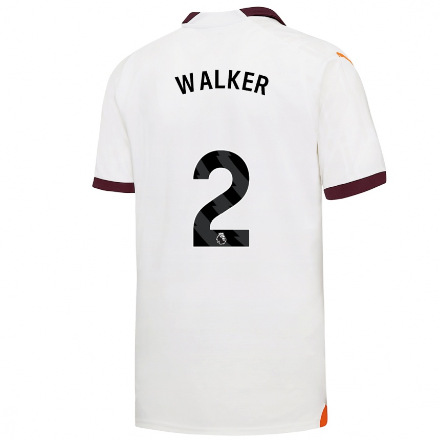 Mujer Fútbol Camiseta Kyle Walker #2 Blanco 2ª Equipación 2023/24