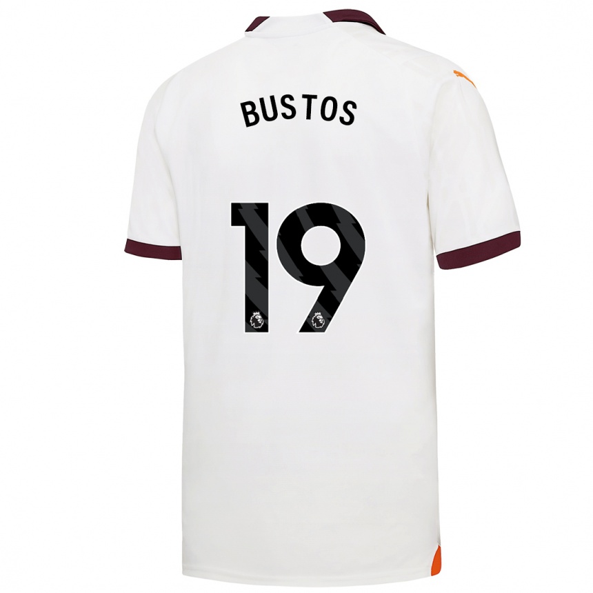 Mujer Fútbol Camiseta Nahuel Bustos #19 Blanco 2ª Equipación 2023/24