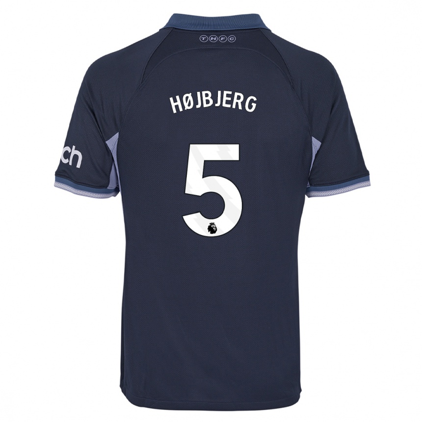 Mujer Fútbol Camiseta Pierre Emile Hojbjerg #5 Azul Oscuro 2ª Equipación 2023/24