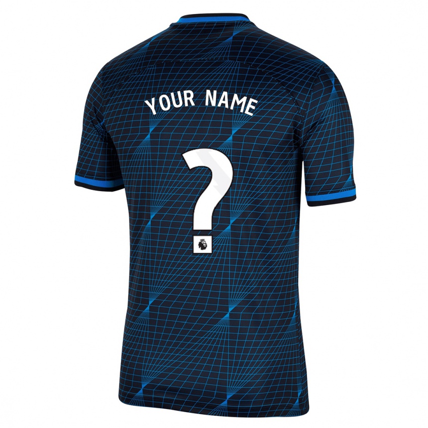Mujer Fútbol Camiseta Su Nombre #0 Azul Oscuro 2ª Equipación 2023/24