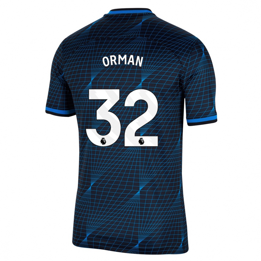 Mujer Fútbol Camiseta Emily Orman #32 Azul Oscuro 2ª Equipación 2023/24