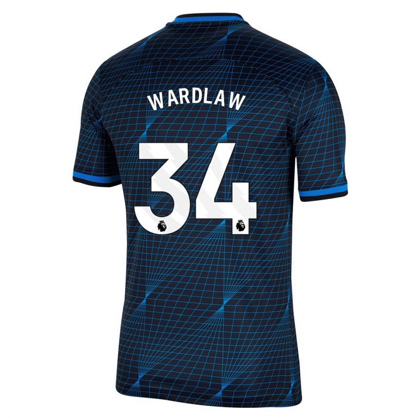 Mujer Fútbol Camiseta Charlotte Wardlaw #34 Azul Oscuro 2ª Equipación 2023/24