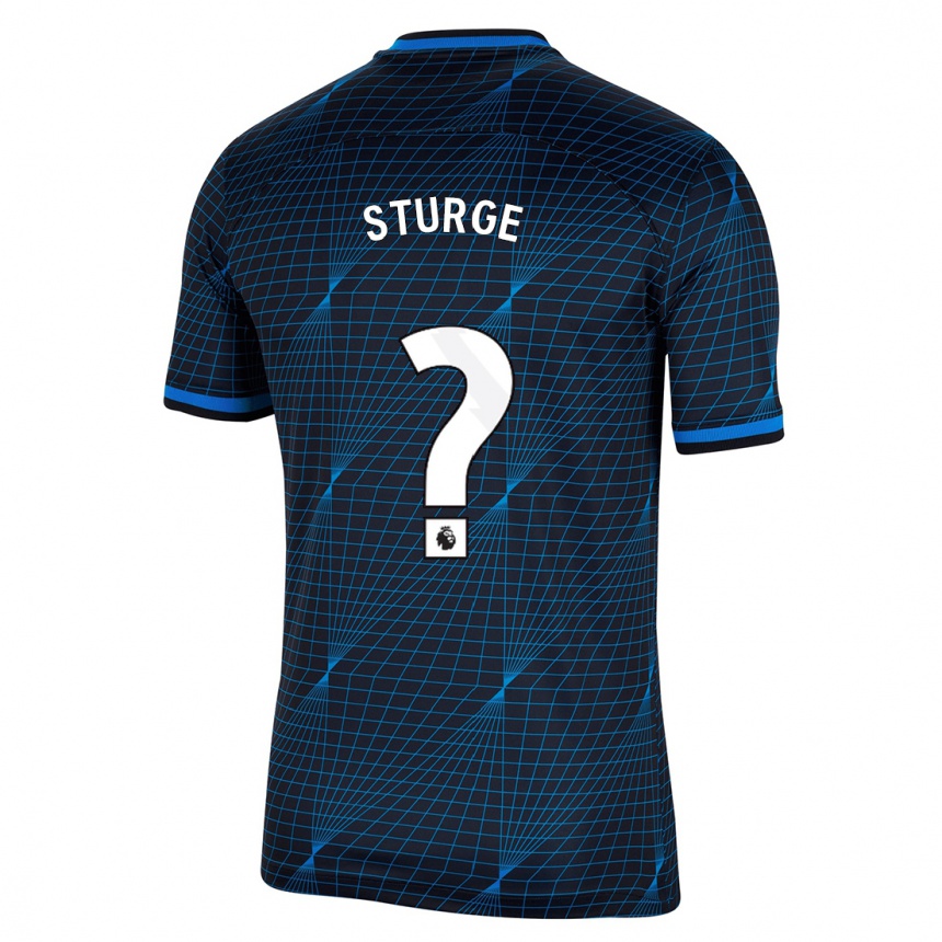 Mujer Fútbol Camiseta Zak Sturge #0 Azul Oscuro 2ª Equipación 2023/24