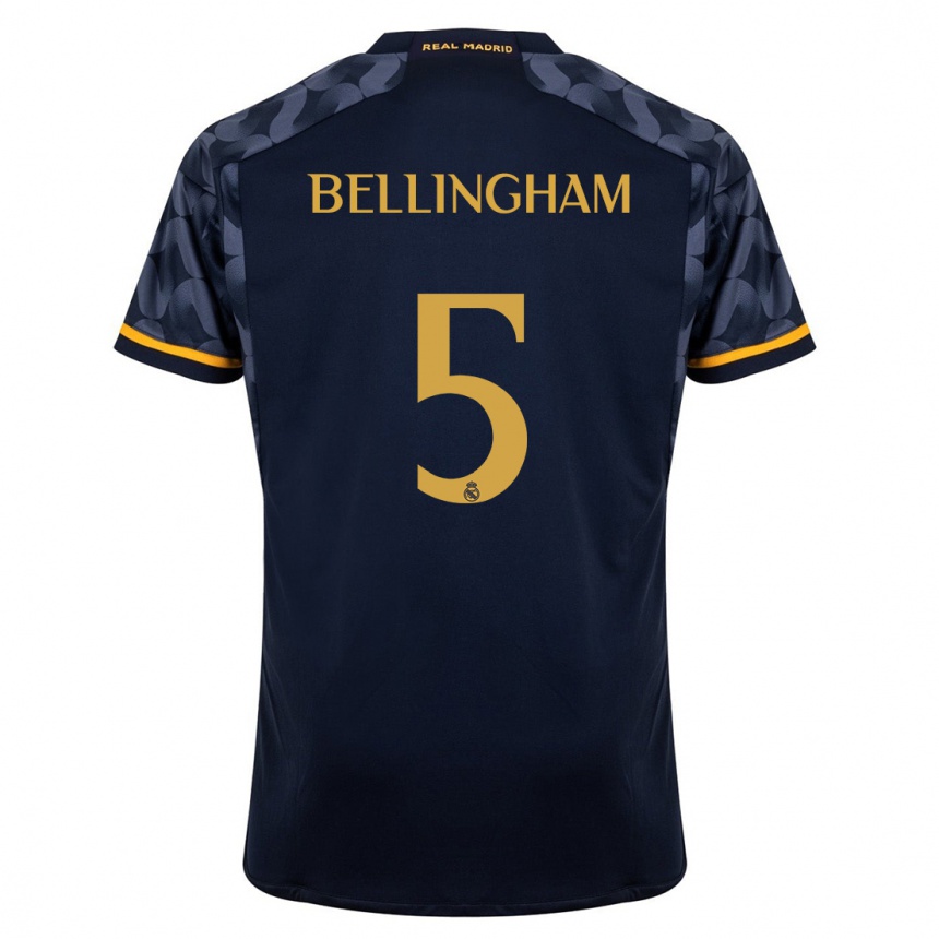 Mujer Fútbol Camiseta Jude Bellingham #5 Azul Oscuro 2ª Equipación 2023/24