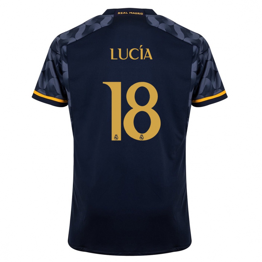 Mujer Fútbol Camiseta Lucia Rodriguez #18 Azul Oscuro 2ª Equipación 2023/24