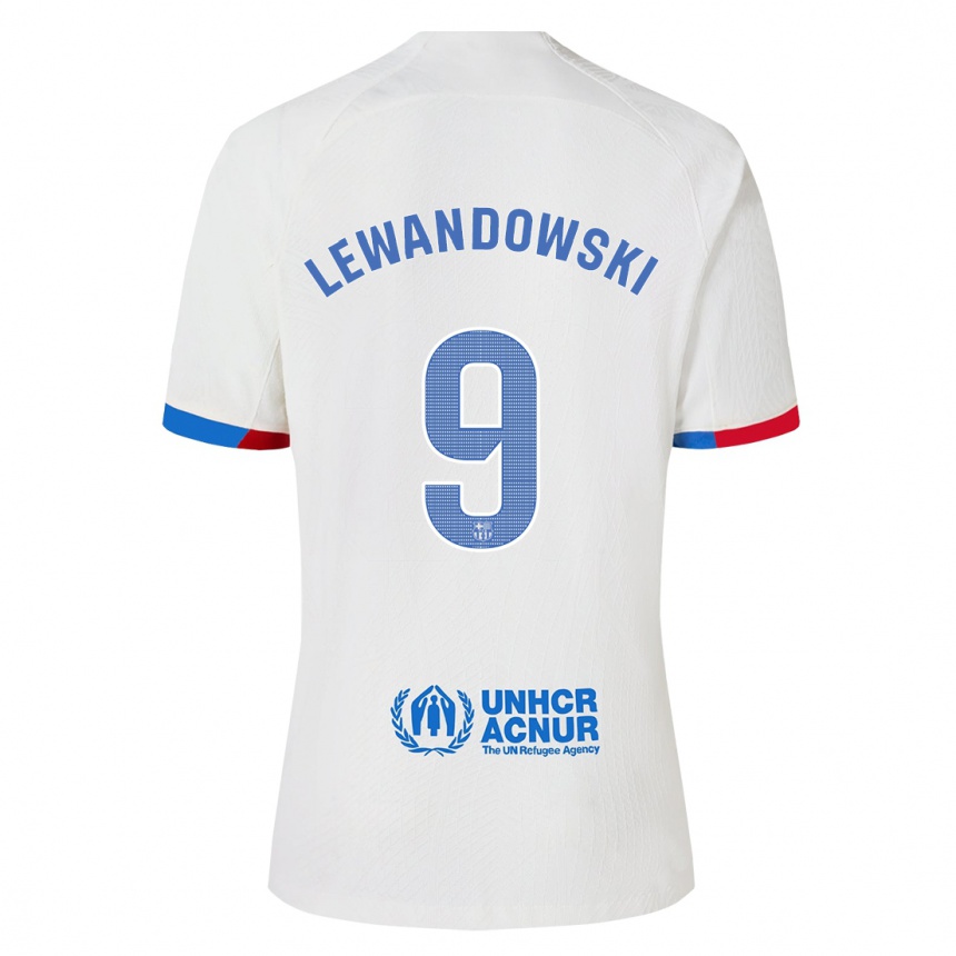 Mujer Fútbol Camiseta Robert Lewandowski #9 Blanco 2ª Equipación 2023/24