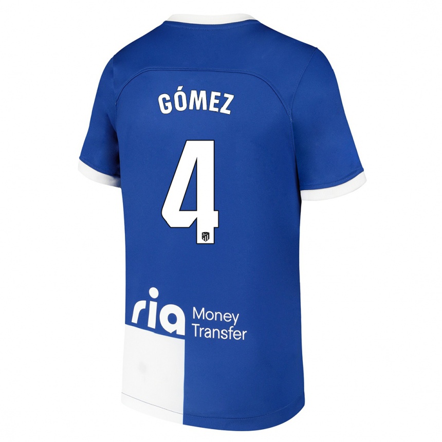 Mujer Fútbol Camiseta Mariano Gómez #4 Azul Blanco 2ª Equipación 2023/24