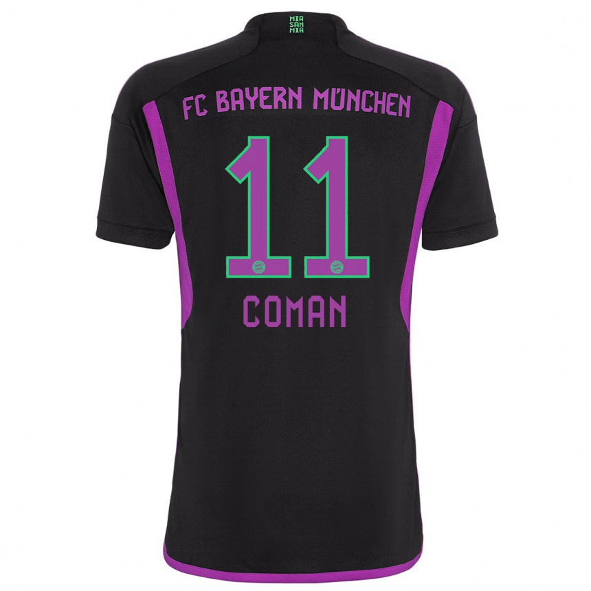 Mujer Fútbol Camiseta Kingsley Coman #11 Negro 2ª Equipación 2023/24