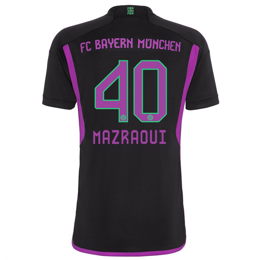 Mujer Fútbol Camiseta Noussair Mazraoui #40 Negro 2ª Equipación 2023/24