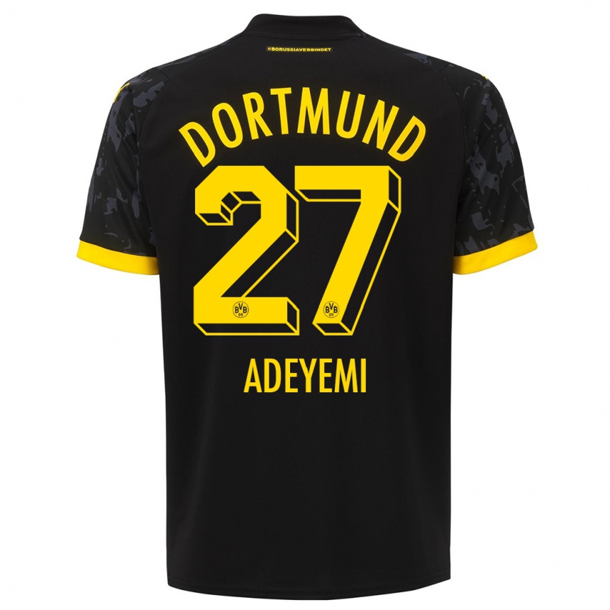 Mujer Fútbol Camiseta Karim Adeyemi #27 Negro 2ª Equipación 2023/24