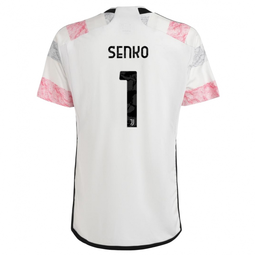 Mujer Fútbol Camiseta Zsombor Senko #1 Blanco Rosa 2ª Equipación 2023/24