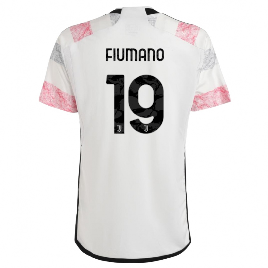 Mujer Fútbol Camiseta Filippo Fiumano #19 Blanco Rosa 2ª Equipación 2023/24