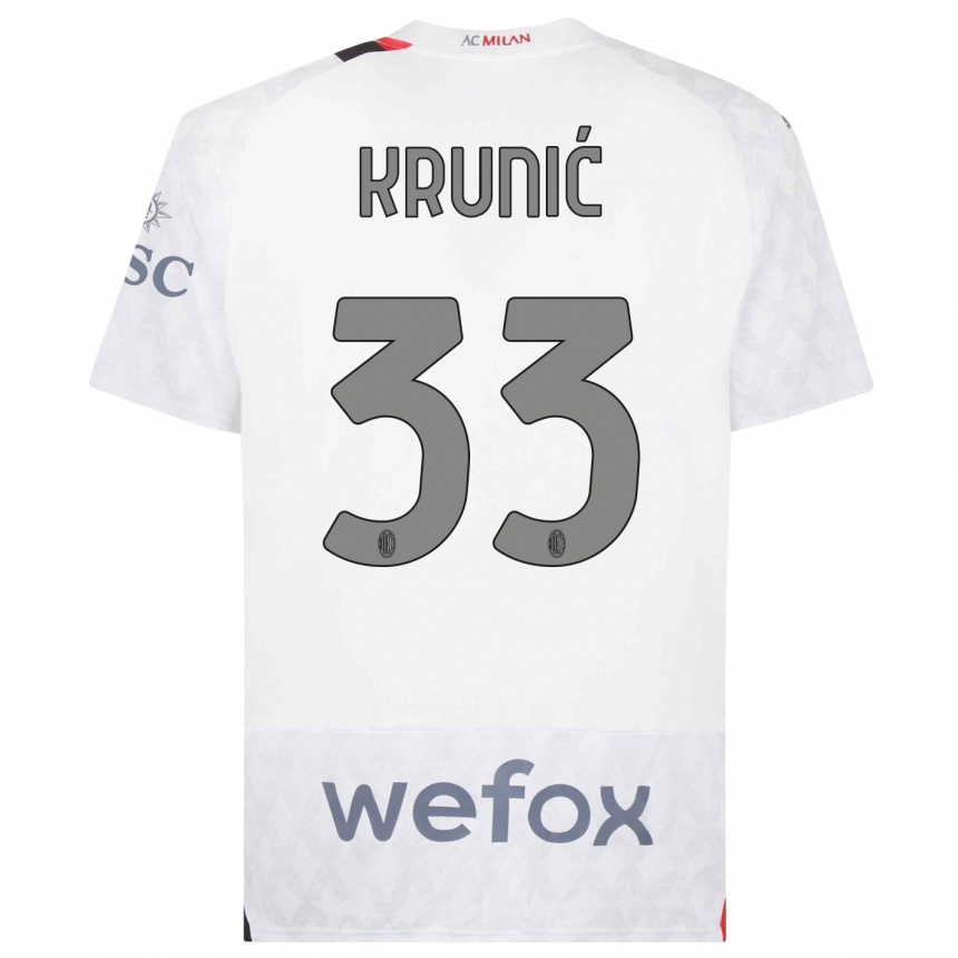 Mujer Fútbol Camiseta Rade Krunic #33 Blanco 2ª Equipación 2023/24