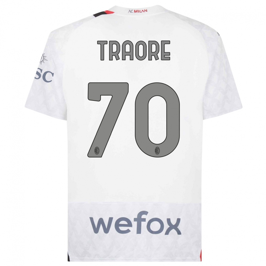 Mujer Fútbol Camiseta Chaka Traore #70 Blanco 2ª Equipación 2023/24