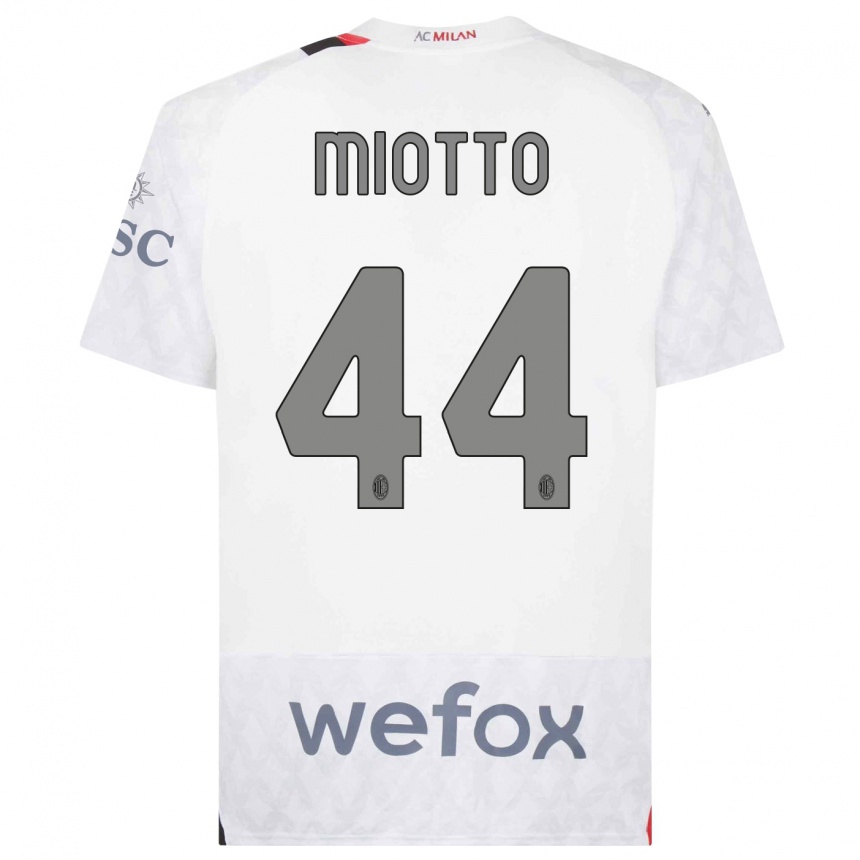 Mujer Fútbol Camiseta Giorgia Miotto #44 Blanco 2ª Equipación 2023/24