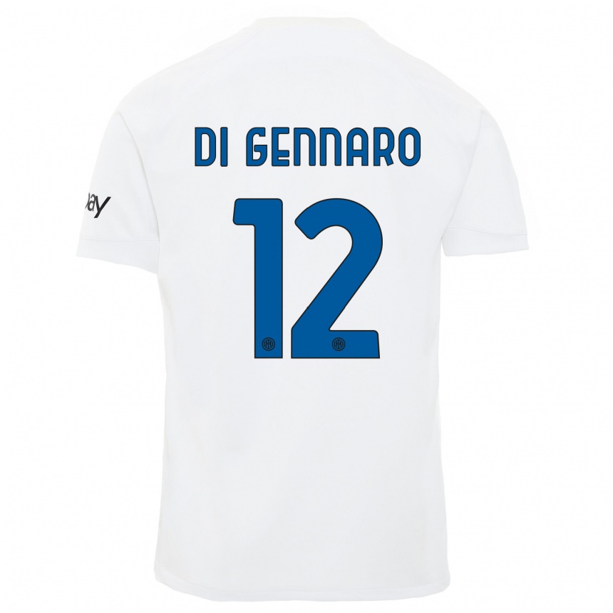 Mujer Fútbol Camiseta Raffaele Di Gennaro #12 Blanco 2ª Equipación 2023/24