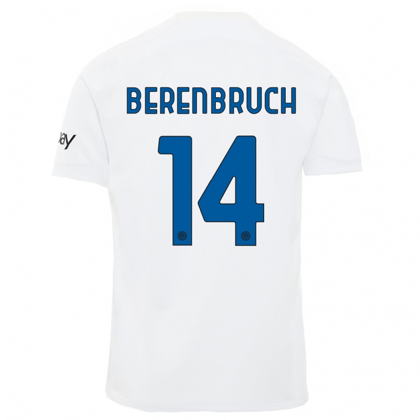 Mujer Fútbol Camiseta Thomas Berenbruch #14 Blanco 2ª Equipación 2023/24