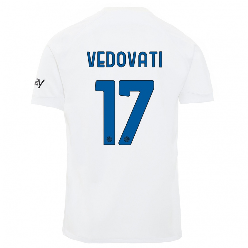 Mujer Fútbol Camiseta Gabriele Vedovati #17 Blanco 2ª Equipación 2023/24