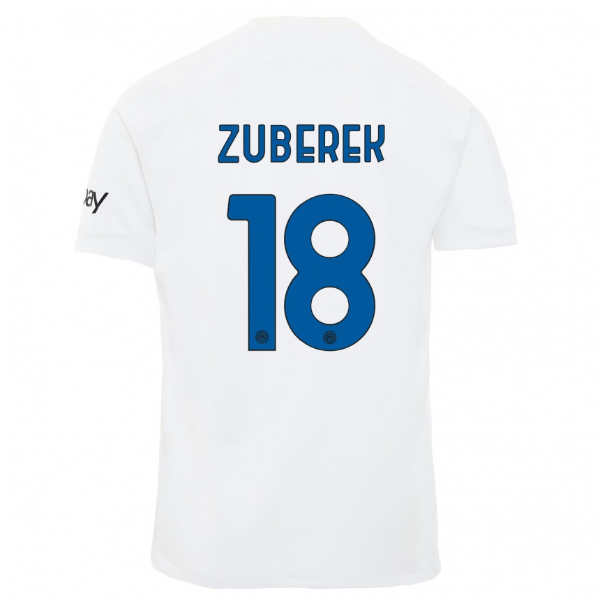 Mujer Fútbol Camiseta Jan Zuberek #18 Blanco 2ª Equipación 2023/24