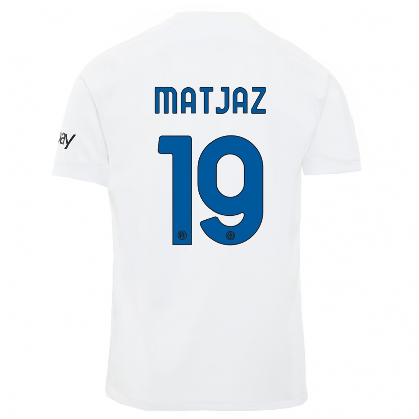 Mujer Fútbol Camiseta Samo Matjaz #19 Blanco 2ª Equipación 2023/24