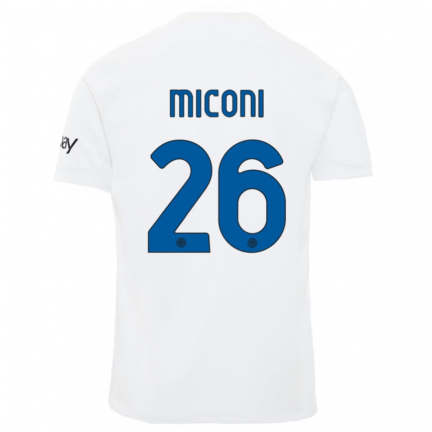 Mujer Fútbol Camiseta Riccardo Miconi #26 Blanco 2ª Equipación 2023/24