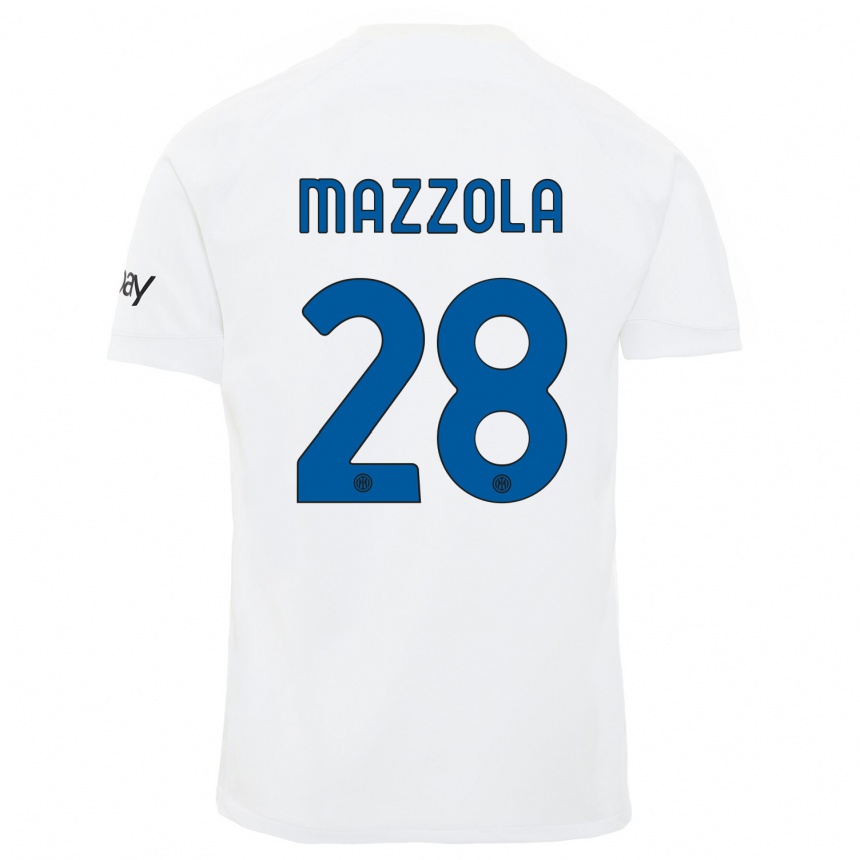 Mujer Fútbol Camiseta Giuseppe Mazzola #28 Blanco 2ª Equipación 2023/24