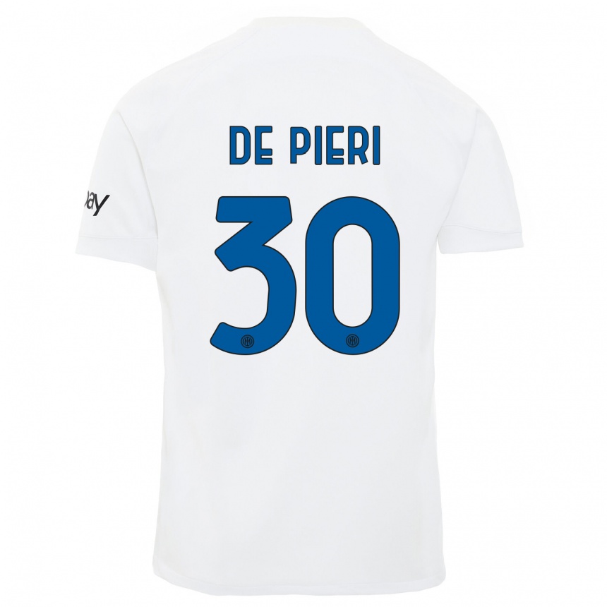 Mujer Fútbol Camiseta Giacomo De Pieri #30 Blanco 2ª Equipación 2023/24