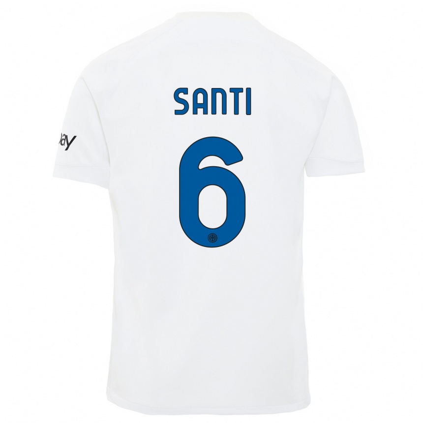 Mujer Fútbol Camiseta Irene Santi #6 Blanco 2ª Equipación 2023/24