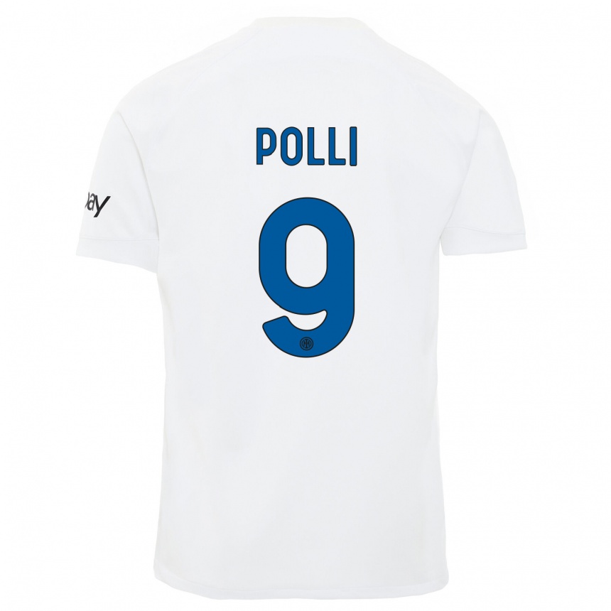 Mujer Fútbol Camiseta Elisa Polli #9 Blanco 2ª Equipación 2023/24