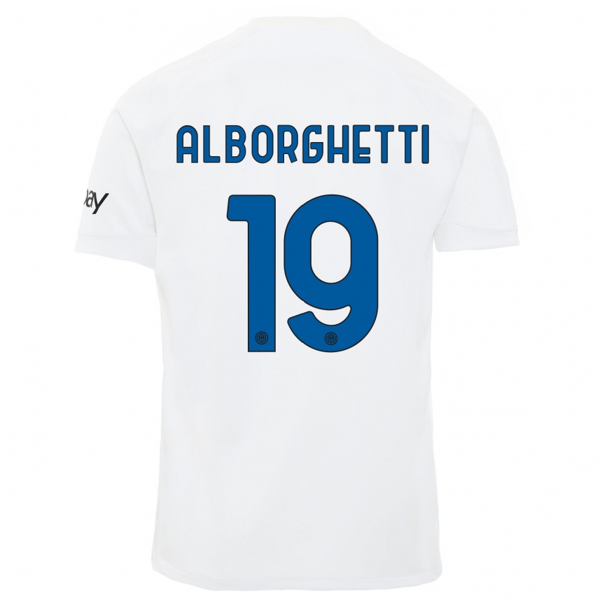 Mujer Fútbol Camiseta Lisa Alborghetti #19 Blanco 2ª Equipación 2023/24