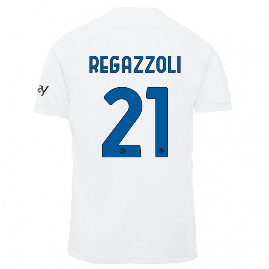 Mujer Fútbol Camiseta Alice Regazzoli #21 Blanco 2ª Equipación 2023/24