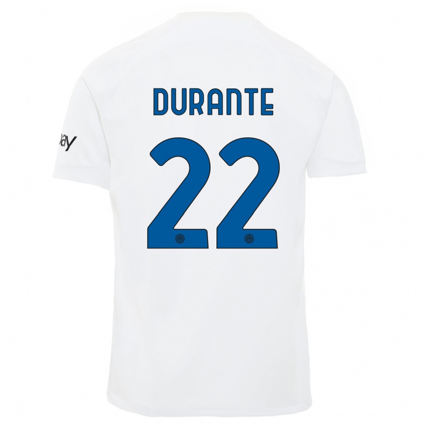 Mujer Fútbol Camiseta Francesca Durante #22 Blanco 2ª Equipación 2023/24