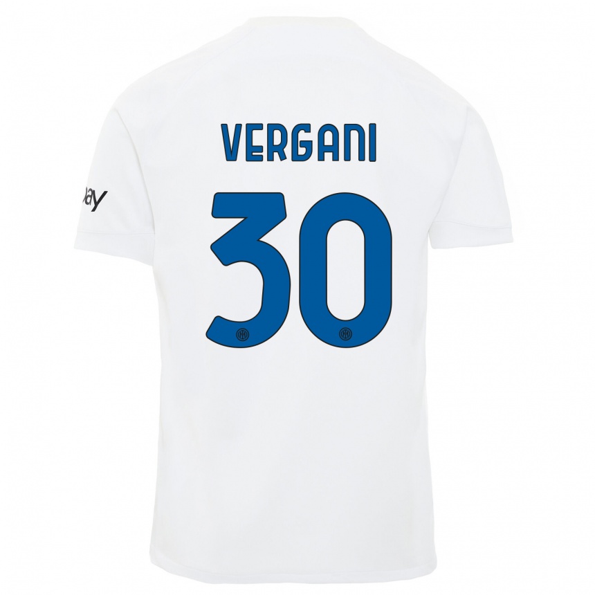 Mujer Fútbol Camiseta Bianca Vergani #30 Blanco 2ª Equipación 2023/24