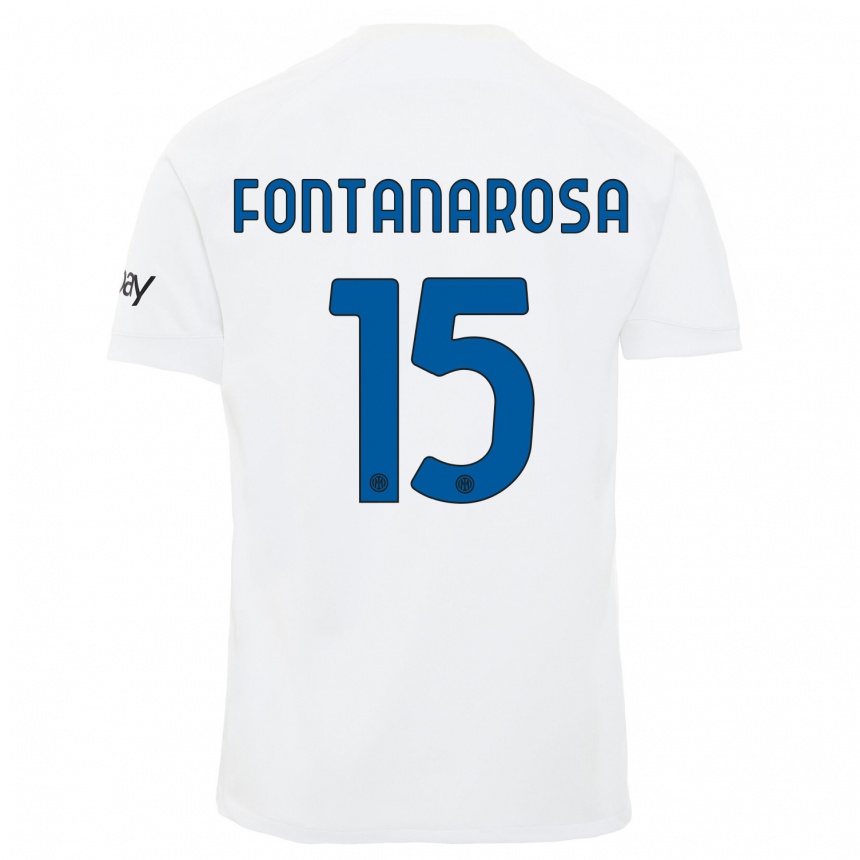 Mujer Fútbol Camiseta Alessandro Fontanarosa #15 Blanco 2ª Equipación 2023/24