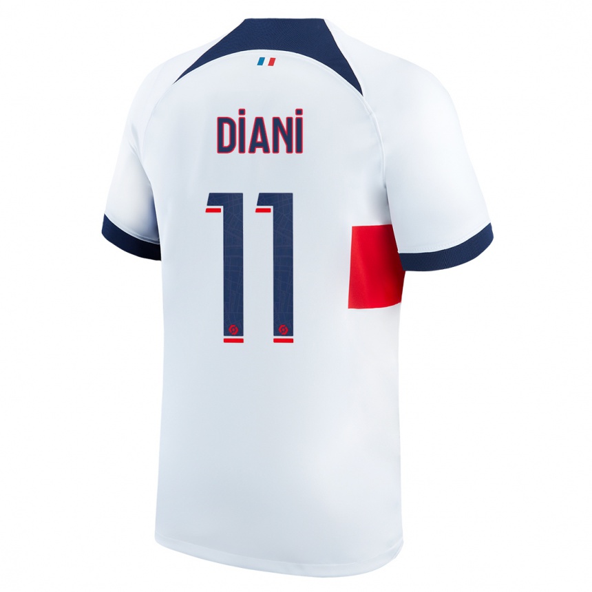 Mujer Fútbol Camiseta Kadidiatou Diani #11 Blanco 2ª Equipación 2023/24