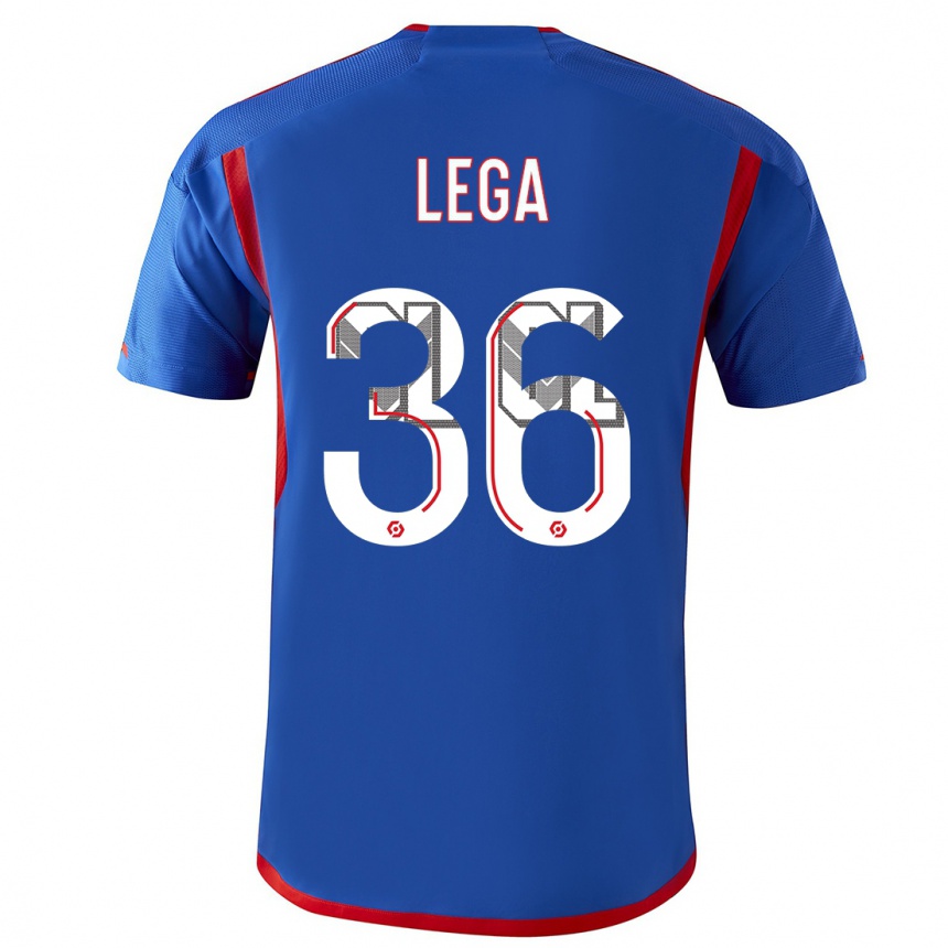 Mujer Fútbol Camiseta Sekou Lega #36 Azul Rojo 2ª Equipación 2023/24