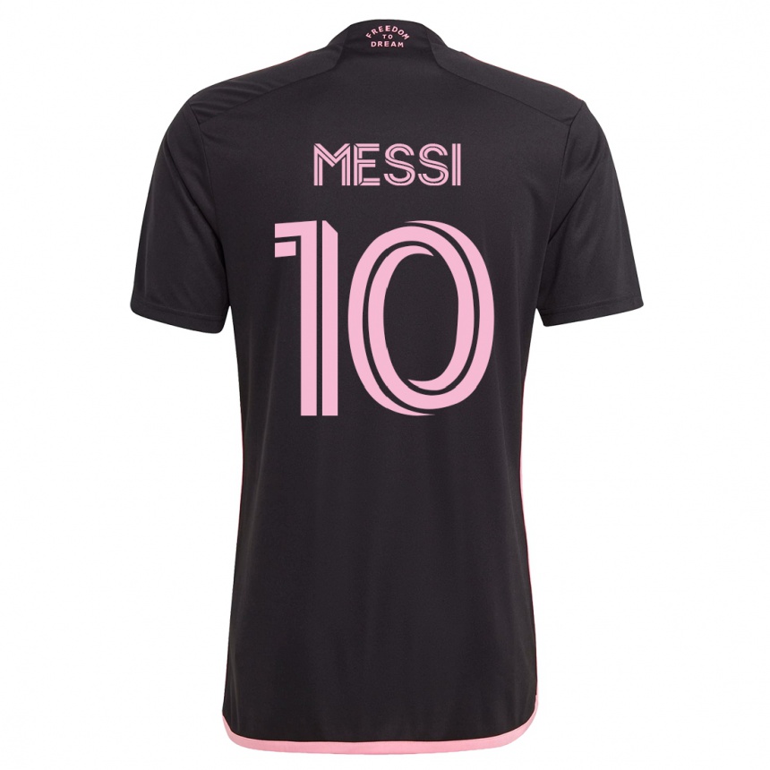 Mujer Fútbol Camiseta Lionel Messi #10 Negro 2ª Equipación 2023/24