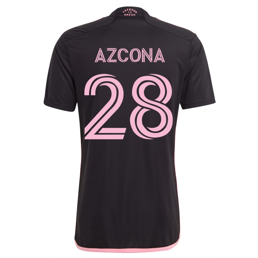 Mujer Fútbol Camiseta Edison Azcona #28 Negro 2ª Equipación 2023/24