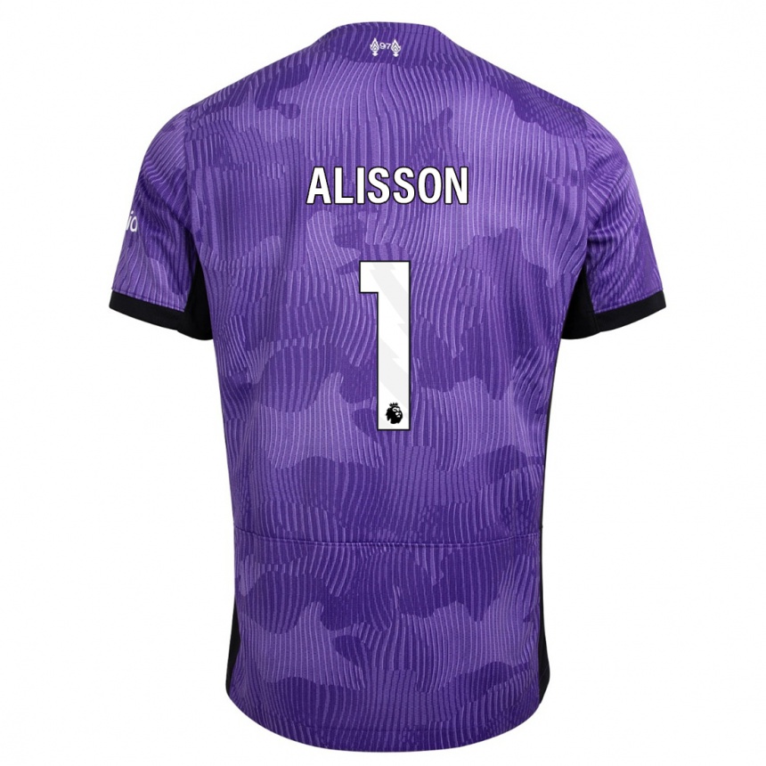 Mujer Fútbol Camiseta Alisson #1 Púrpura Equipación Tercera 2023/24