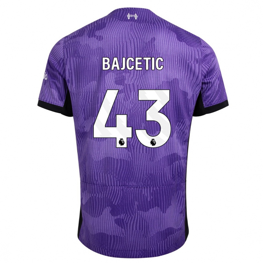 Mujer Fútbol Camiseta Stefan Bajcetic #43 Púrpura Equipación Tercera 2023/24