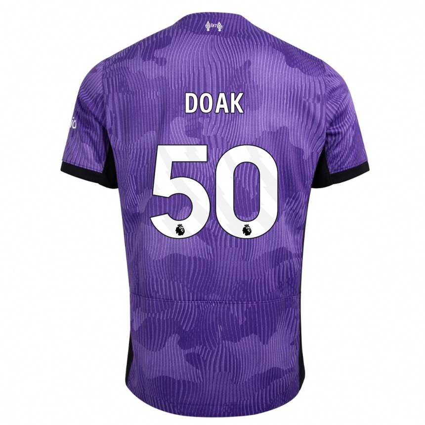 Mujer Fútbol Camiseta Ben Doak #50 Púrpura Equipación Tercera 2023/24