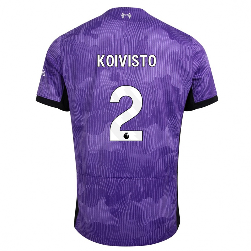 Mujer Fútbol Camiseta Emma Koivisto #2 Púrpura Equipación Tercera 2023/24