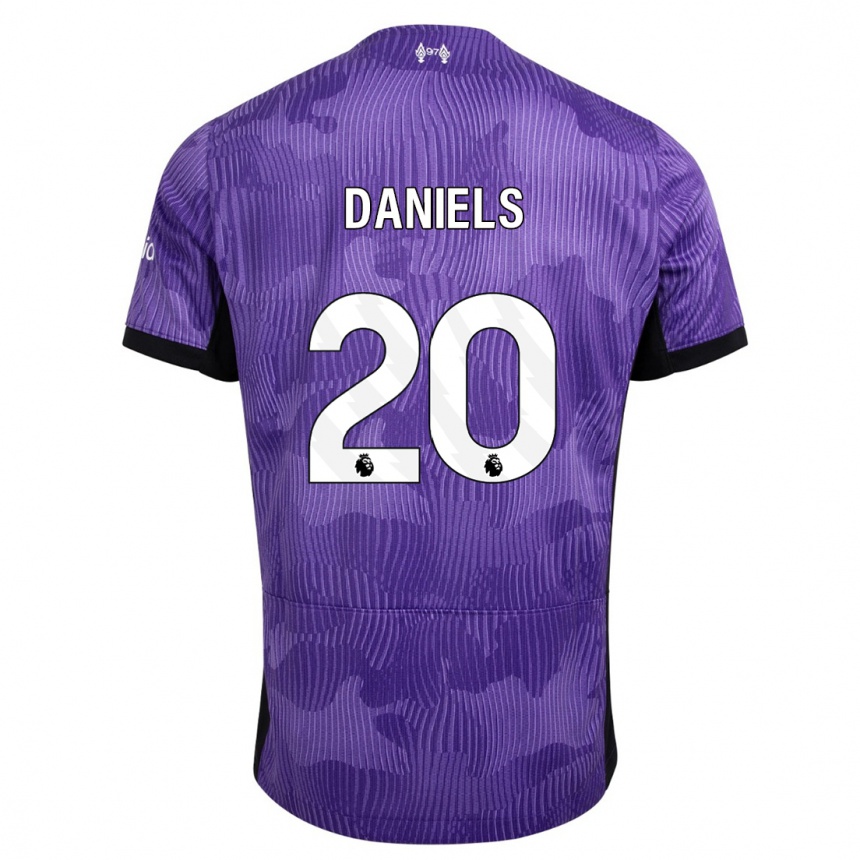 Mujer Fútbol Camiseta Yana Daniels #20 Púrpura Equipación Tercera 2023/24