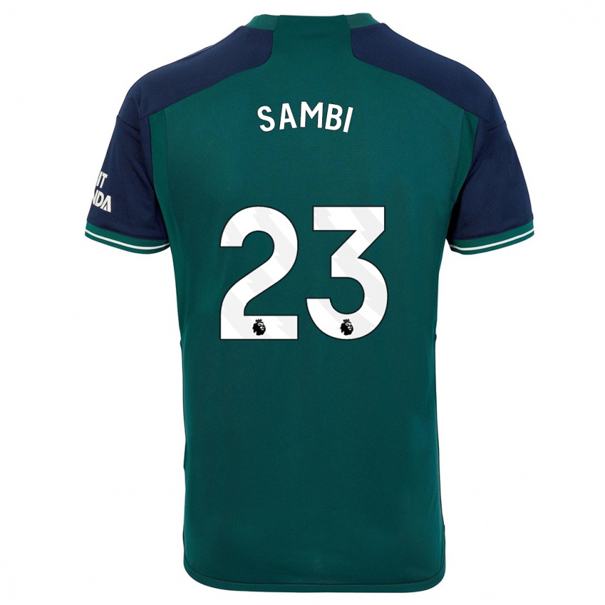 Mujer Fútbol Camiseta Albert Sambi Lokonga #23 Verde Equipación Tercera 2023/24