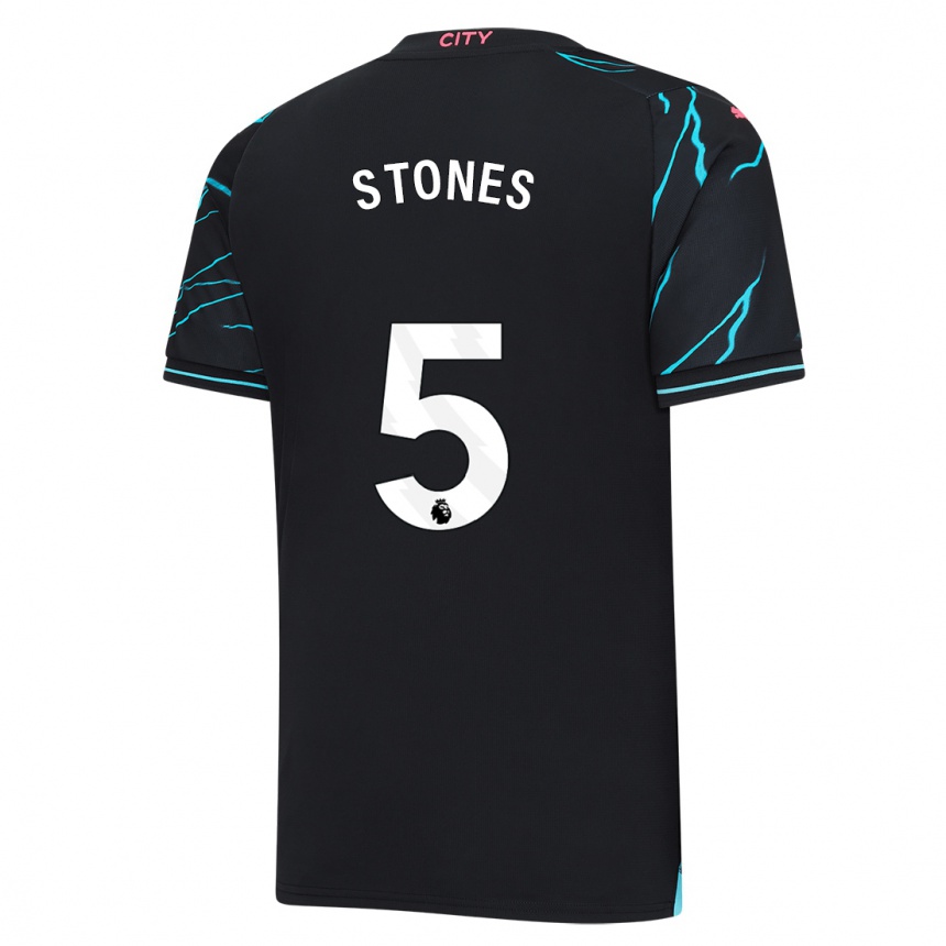 Mujer Fútbol Camiseta John Stones #5 Azul Oscuro Equipación Tercera 2023/24