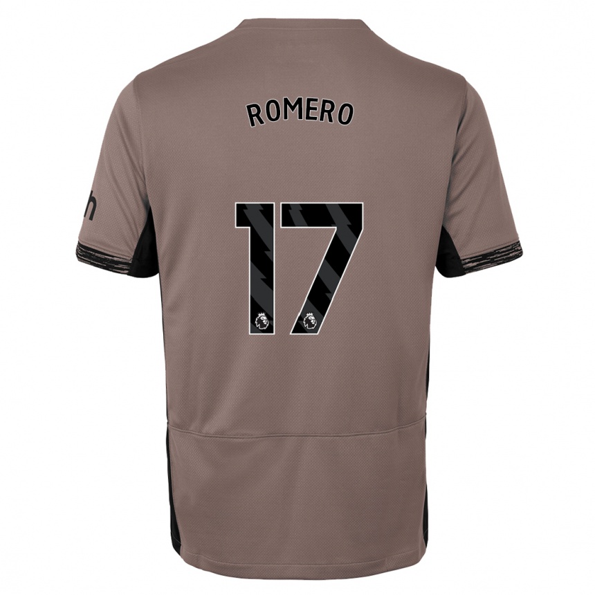 Mujer Fútbol Camiseta Cristian Romero #17 Beige Obscuro Equipación Tercera 2023/24